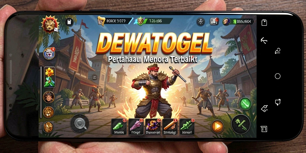 Tampilan gameplay menarik DEWATOGEL dalam aksi Tower Defense.