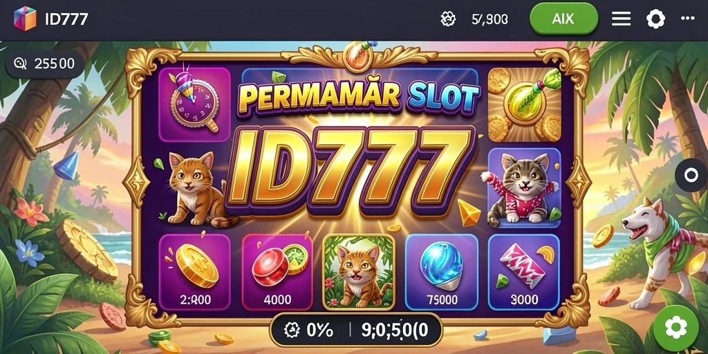 Tampilan gameplay slot yang menarik dan interaktif di ID777.