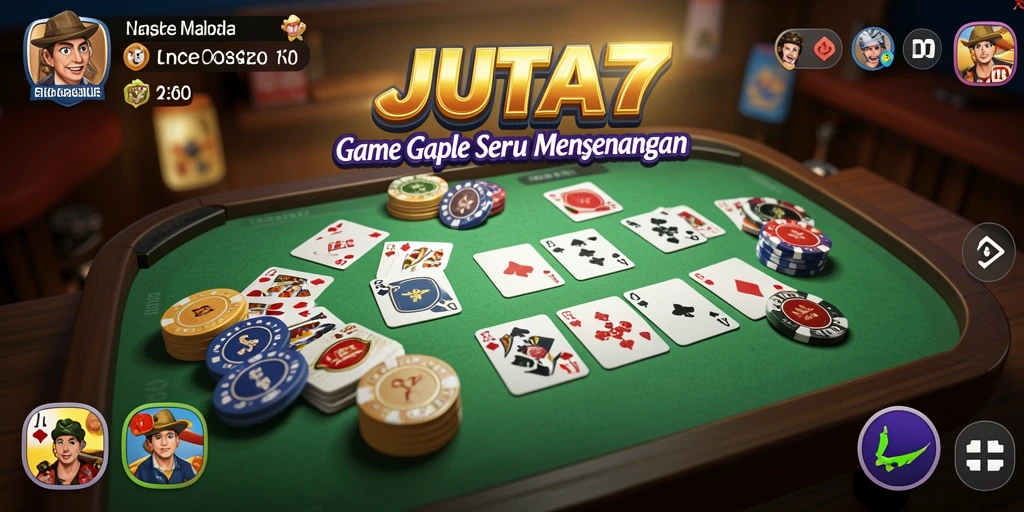 Tampilan gameplay seru dalam JUTA7 dengan pemain aktif.
