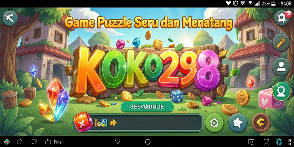 Tampilan gameplay Puzzle KOKO288 yang seru dan menantang.
