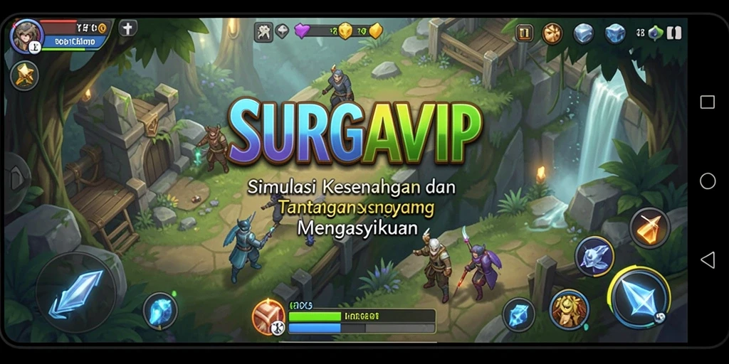 Tampilan gameplay SURGAVIP yang menarik dan penuh warna.