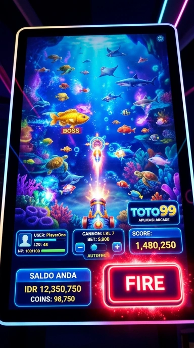 Tampilan antarmuka utama aplikasi toto99.